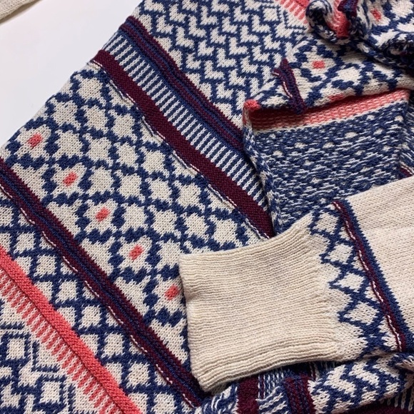 Aeropostale Chunky Mix print Cabin Retreat Cardigan sweater women’s xs - Picture 7 of 8